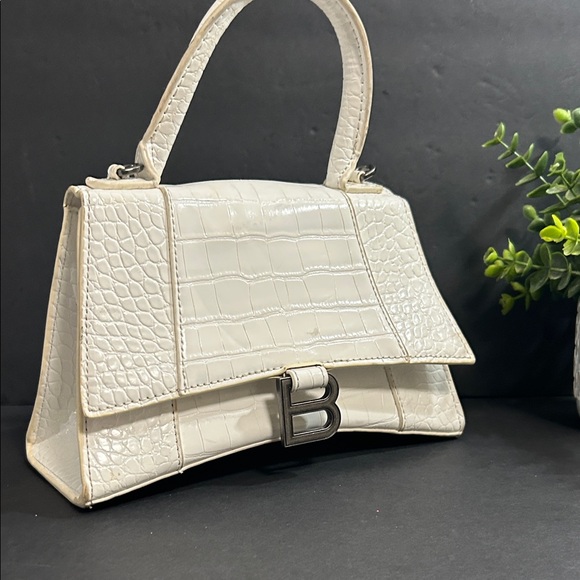 Beautiful Bag Handbags - Chic White Croc-Embossed Satchel